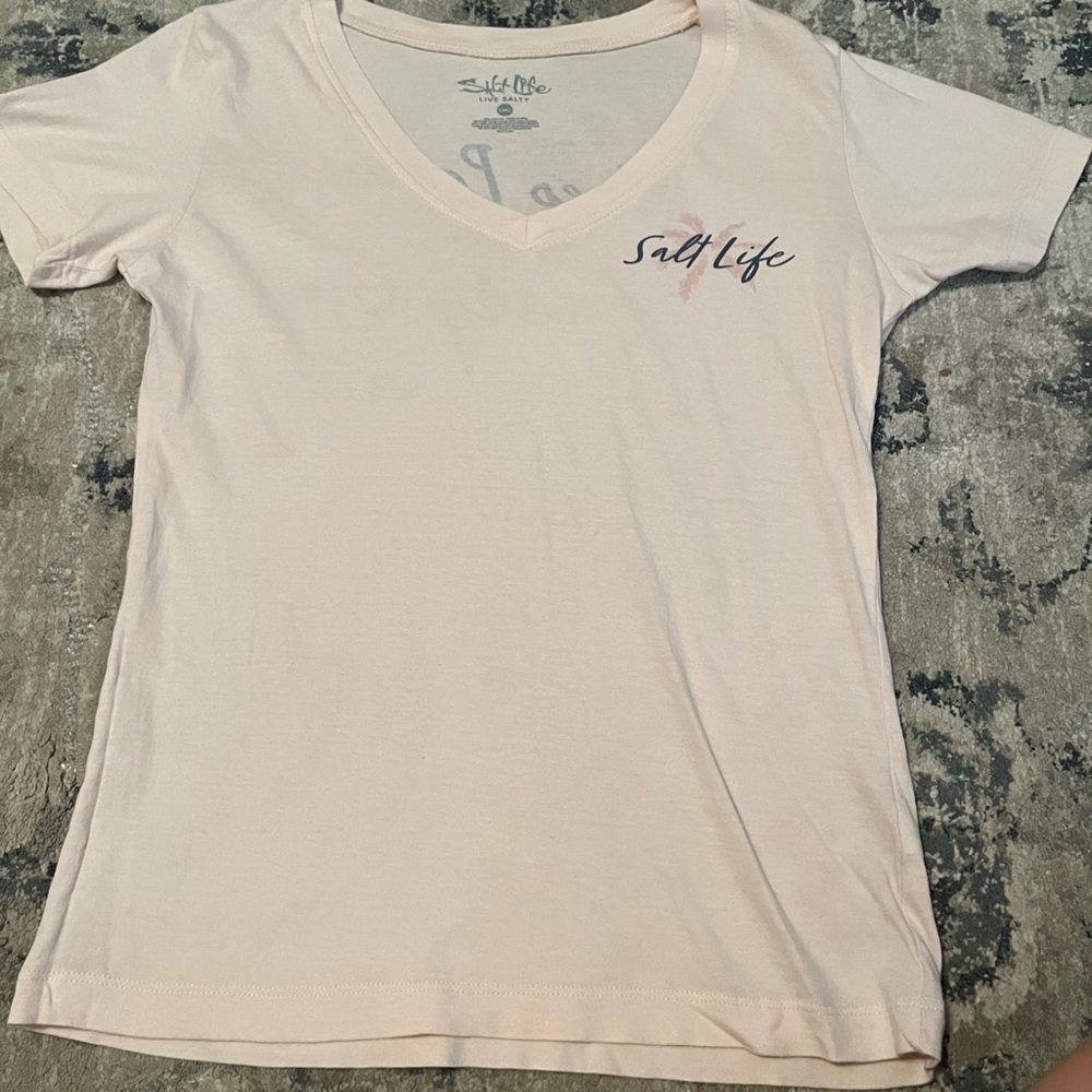 Salt Life White Fitted Short Sleeve T-Shirt